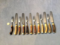 12 Piece Set of Antler Handled Cutlery