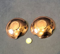 2 Copper Bowls with 1797 Cartwheel Pennies CC215