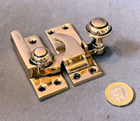 2 Piece Brass Sash Window Catch W525