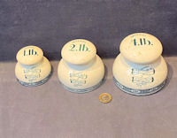 3 Matching Avery Ceramic Weights W382