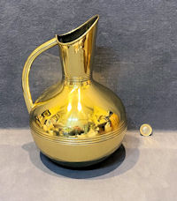 4 Pint Arts & Crafts Brass Water Jug J243