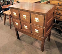 6 Drawer Oak Filing Cabinet