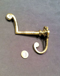 Aesthetic Movement Brass Hat and Coat Hook