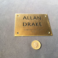 Allan Drake Brass Dressing Room Plaque NP330
