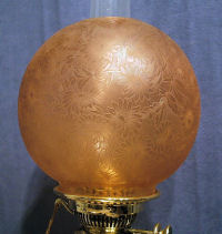 Amber Glass Oil Lamp Globe OS54