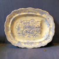 Asiatic Pheasant Blue and White Platter P108