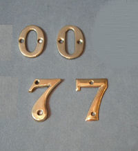 Assorted Brass Numbers for House Doors HN2