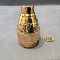 Barrel Shaped Copper and Brass Cream Jug J174