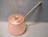 Bellied Copper Saucepan and Lid SP129