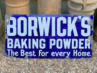 Borwick's Baking Powder Enamel Sign S390