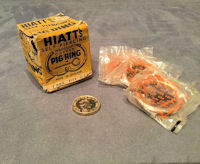 Hiatts Copper Pig Rings in Original Box BR4