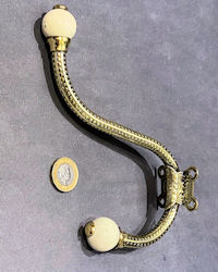 Brass and Ceramic Hat and Coat Hook CH01