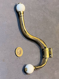 Brass & Ceramic Hat & Coat Hook, 5 matching available CH122