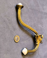 Brass and Ceramic Hat and Coat Hook, 3 available CH23