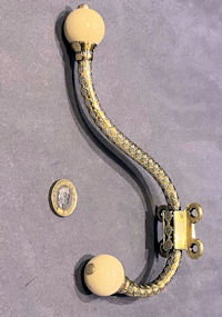 Brass and Ceramic Hat and Coat Hook CH28
