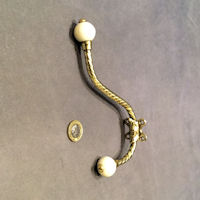 Brass and Ceramic Hat and Coat Hook CH927