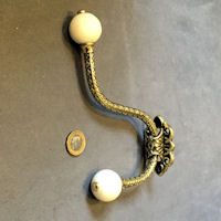 Brass and Ceramic Hat and Coat Hook, 2 matching available CH968