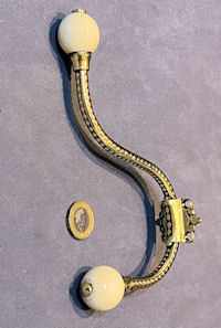 Brass & Ceramic Hat & Coat Hooks, 4 matching available CH125
