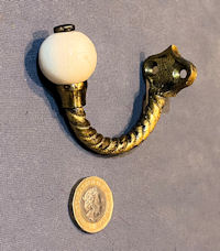 Brass & Ceramic Hat or Coat Hook, 6 matching available CH124