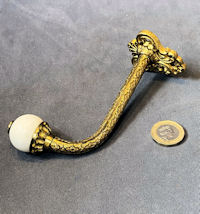 Brass & Ceramic Hat or Coat Peg CH173