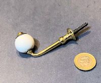 Brass & Ceramic Hat or Coat Peg CH147