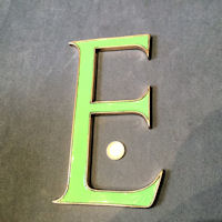 Brass and Enamel Shop Sign Letter E HN43