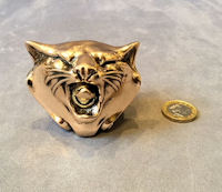 Brass Cats Face Electric Bell Press