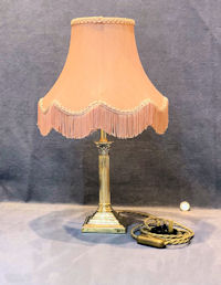 Brass Corinthian Column Electric Side Lamp SL428