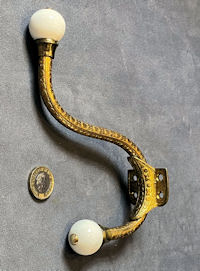 Brass Double Hat and Coat Hook, 4 available CH35