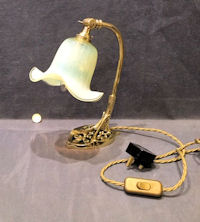 Brass Electric Side Lamp / Wall Light 