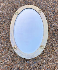 Brass Framed Bevelled Wall Mirror M216