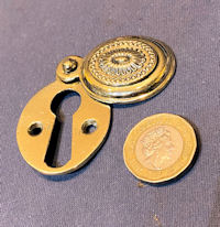 Brass Keyhole Surround with Cover KC610