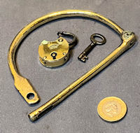 Brass Kit Bag Hasp & Padlock PL89