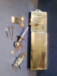 Brass Loo Door Lock Set 