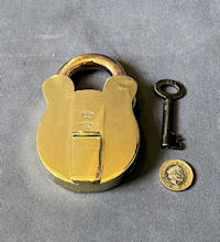Brass Padlock and Key PL79