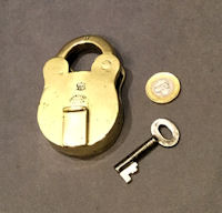 Brass Padlock and Key PL52