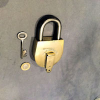 Brass Padlock with Key PL67