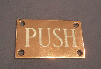 Brass Push Plaque, 3 available NP83