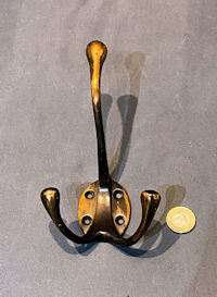 Brass Triple Hat & Coat Hook, 2 matching available CH84