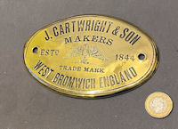 J. Cartwright Brass Safe Plate SP216