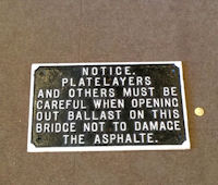 Cast Iron Railway Notice to Platelayers