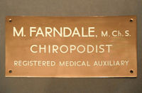 Chiropodist Name Plaque NP148