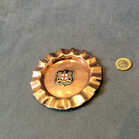 Circular Copper Ashtray with London Coat of Arms SA35