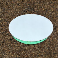 Clear and Green Glass Oval Wall Mirror M191