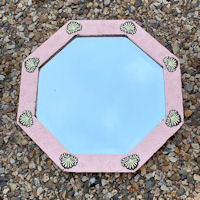 Copper Octagonal Framed Bevelled Wall Mirror M222