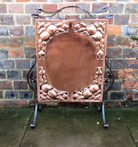 Copper and Wrought Iron Fire Screen F254