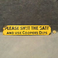 Coopers Dips Please Shut The Gate Enamel Plaque