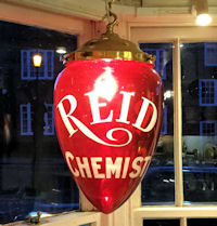 Cranberry Glass Chemist Shop Electric Light