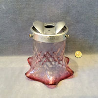 Cranberry Tinted Glass Lamp Shade S485