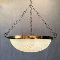 Cut Glass and Frosted Bowl Light Fitting HL552